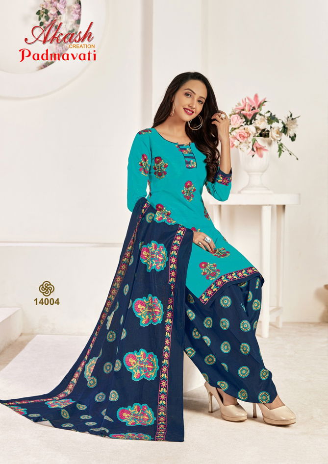 Akash Padmavati 14 Casual Daily Wear Cotton Printed Dress Material Collection